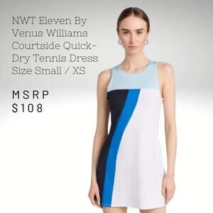 NWT Eleven By Venus Williams Courtside Quick-Dry Tennis Dress Size Small XS